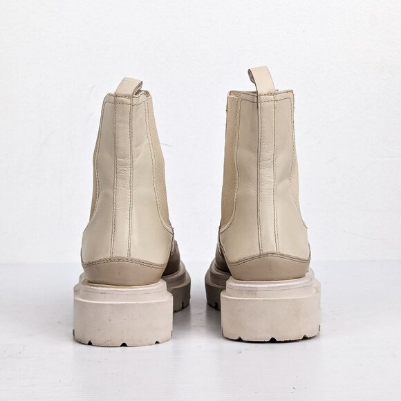 Seychelles Women Cream Leather Elastic Panel Chelsea Lug Boot size 7.5 - Picture 4 of 8